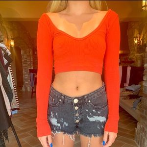 Long sleeve red shirt